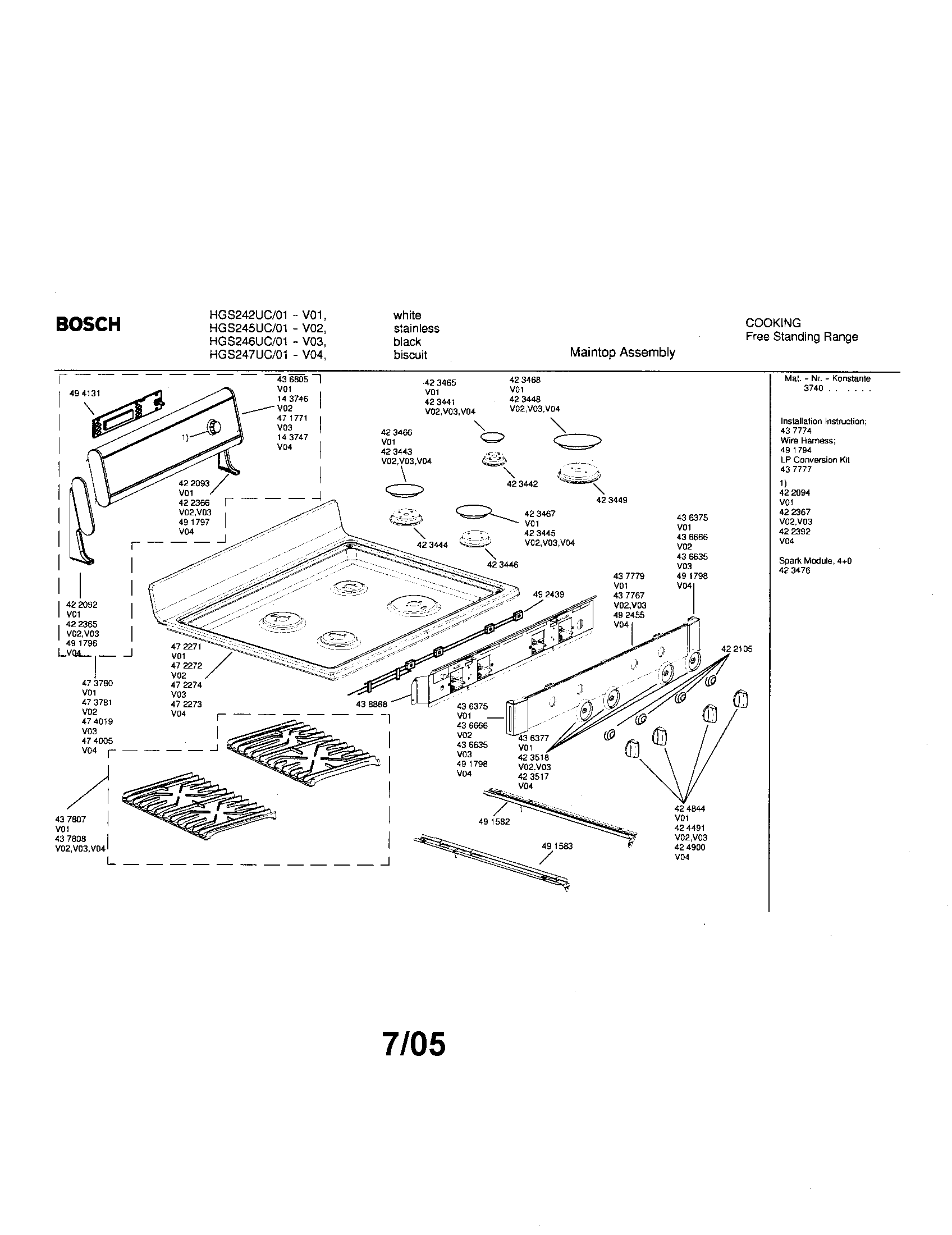 Maintop assembly