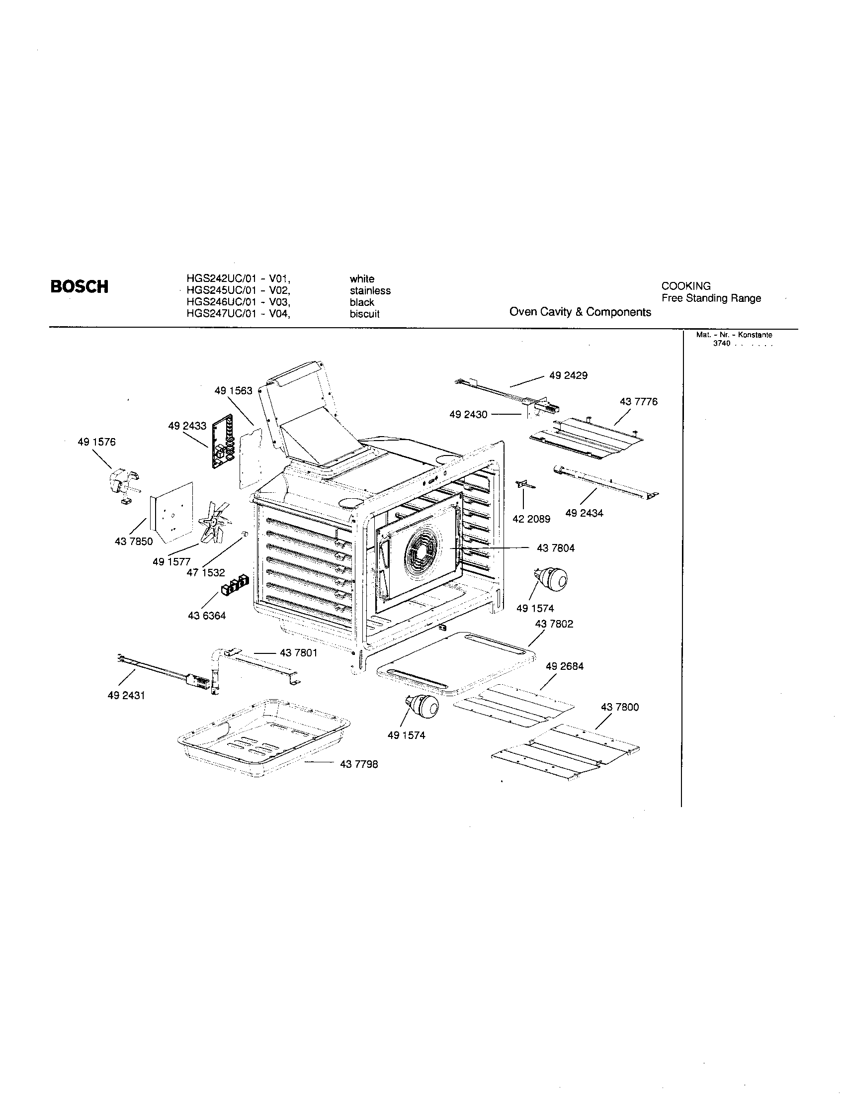 OVEN CAVITY COMPONENTS