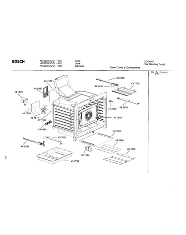 Oven cavity components