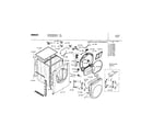 Bosch WTMC3300US/01 frame and door assembly diagram