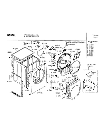 Frame and door assembly