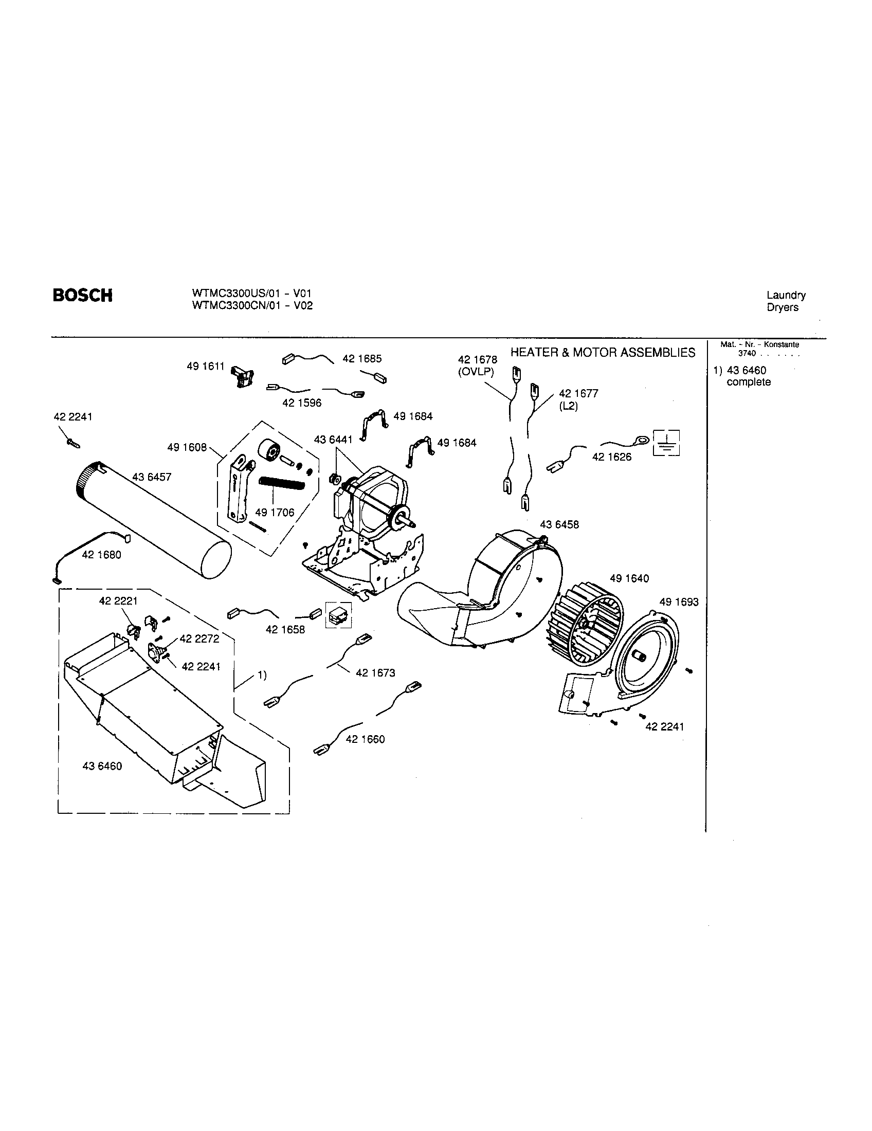 HEATER AND MOTOR ASSEMBLIES