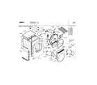 Bosch WTMC6300US/01 frame and door assemblies diagram