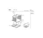 Bosch HES232U/01 oven cavity components diagram