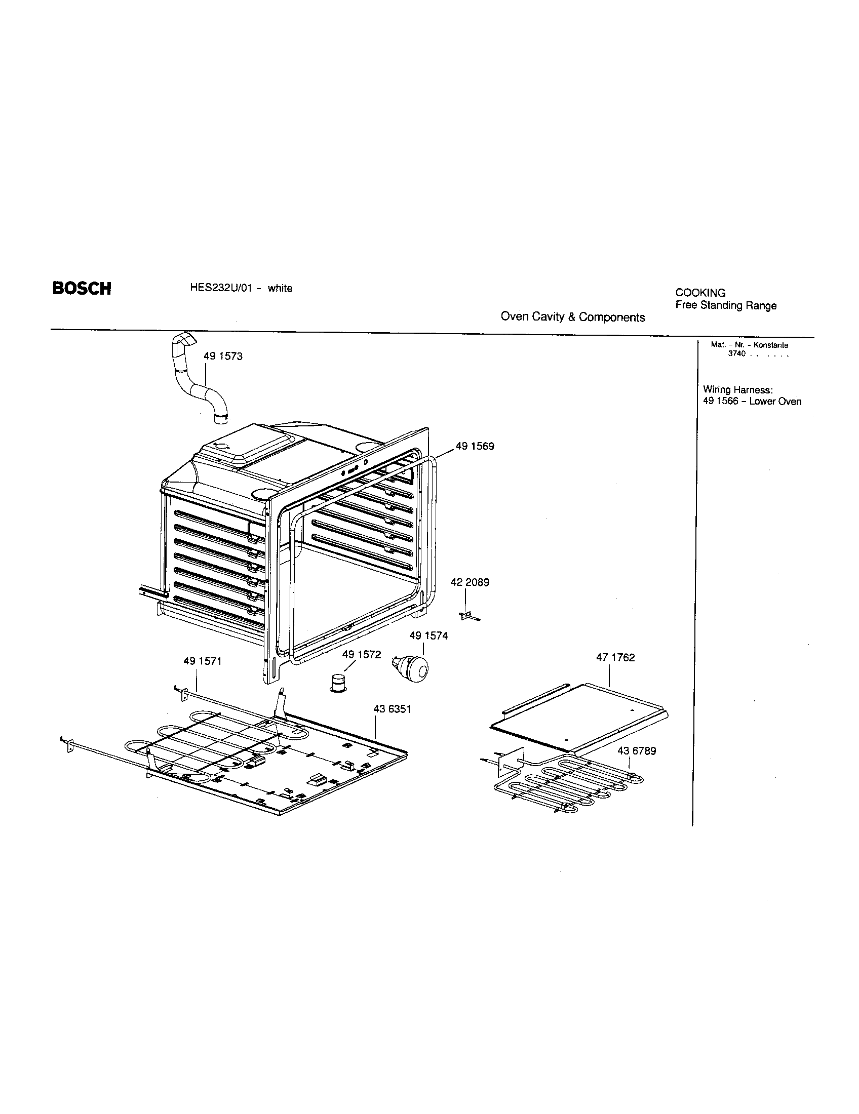 Oven cavity components