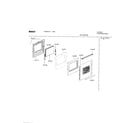 Bosch HES232U/01 door assembly diagram