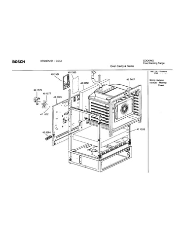 Oven cavity and frame