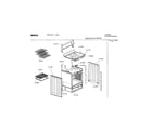 Bosch HES247U/01 range structure and shelves diagram