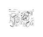 Bosch WTMC6500UC/01 frame and door assemblies diagram