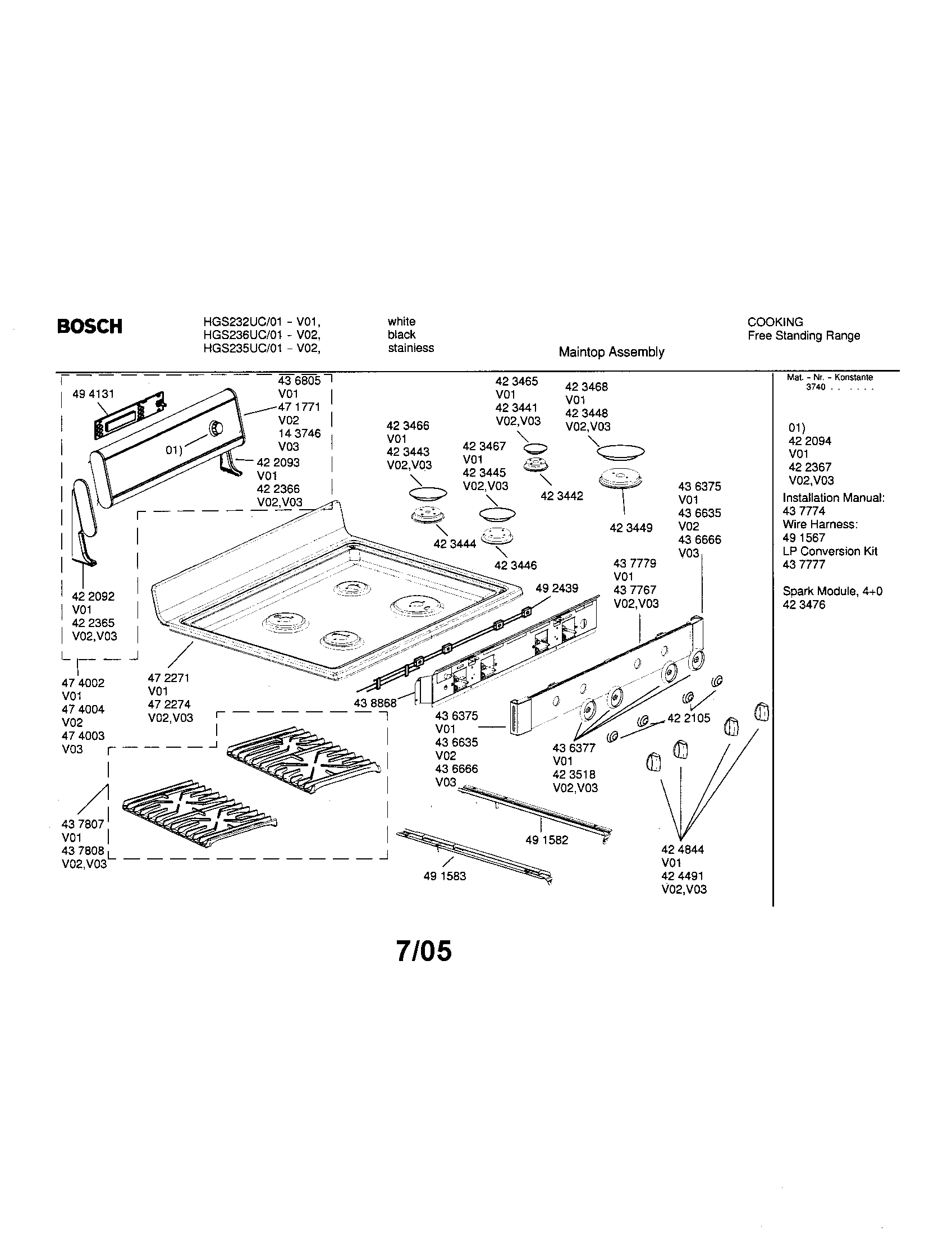 Maintop assembly
