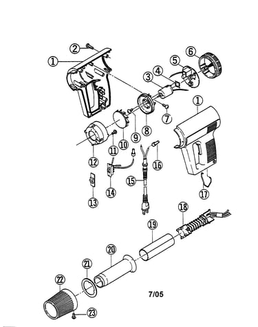 Electronic heat gun