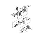 Ryobi BS-50N field coil/gear case/armature diagram