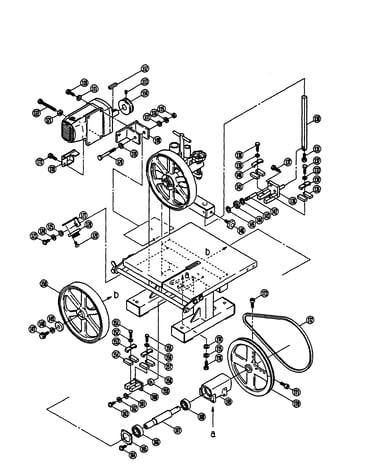 Wheel/wheel shaft/v-belt