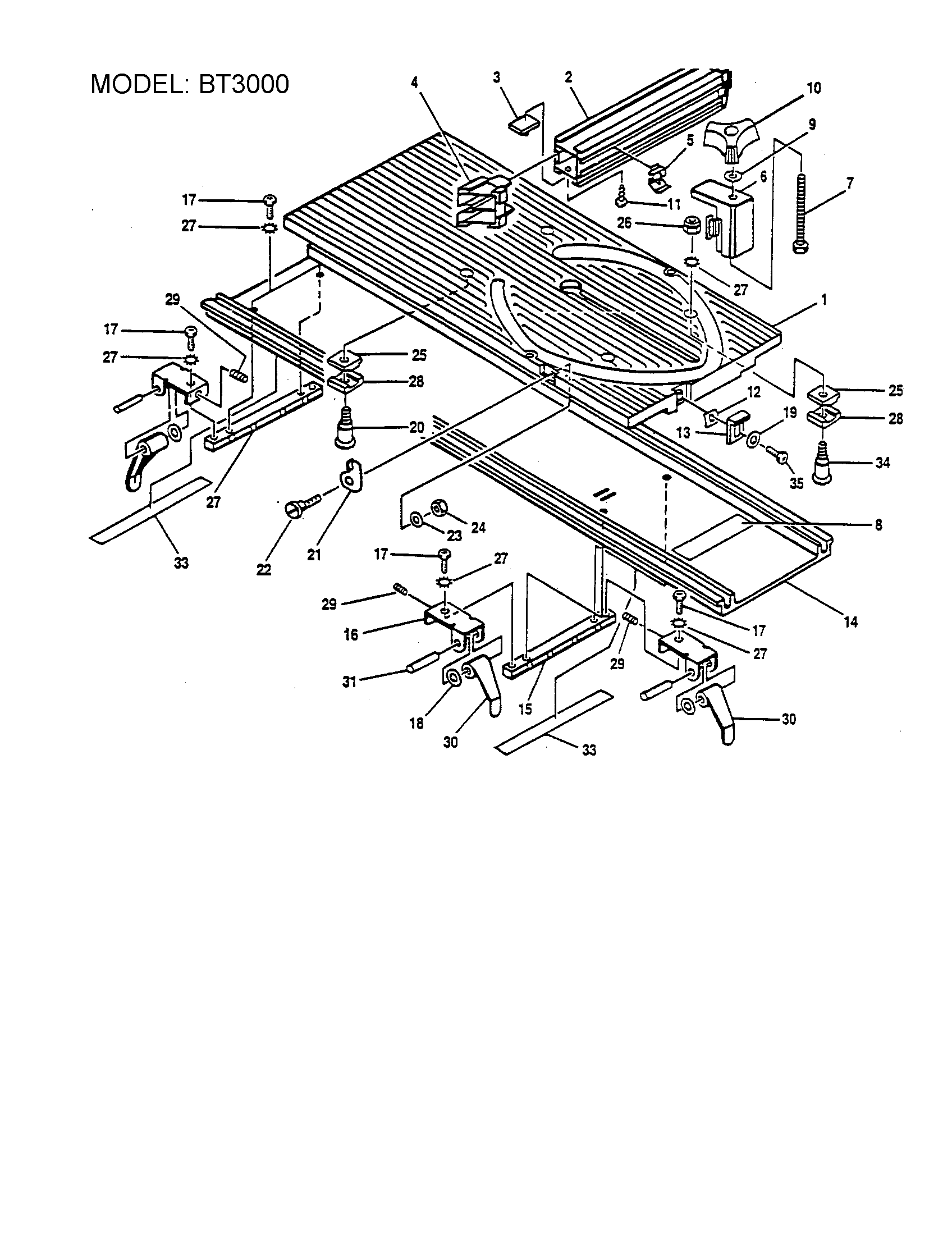 SLIDING MITER TABLE ASSEMBLY
