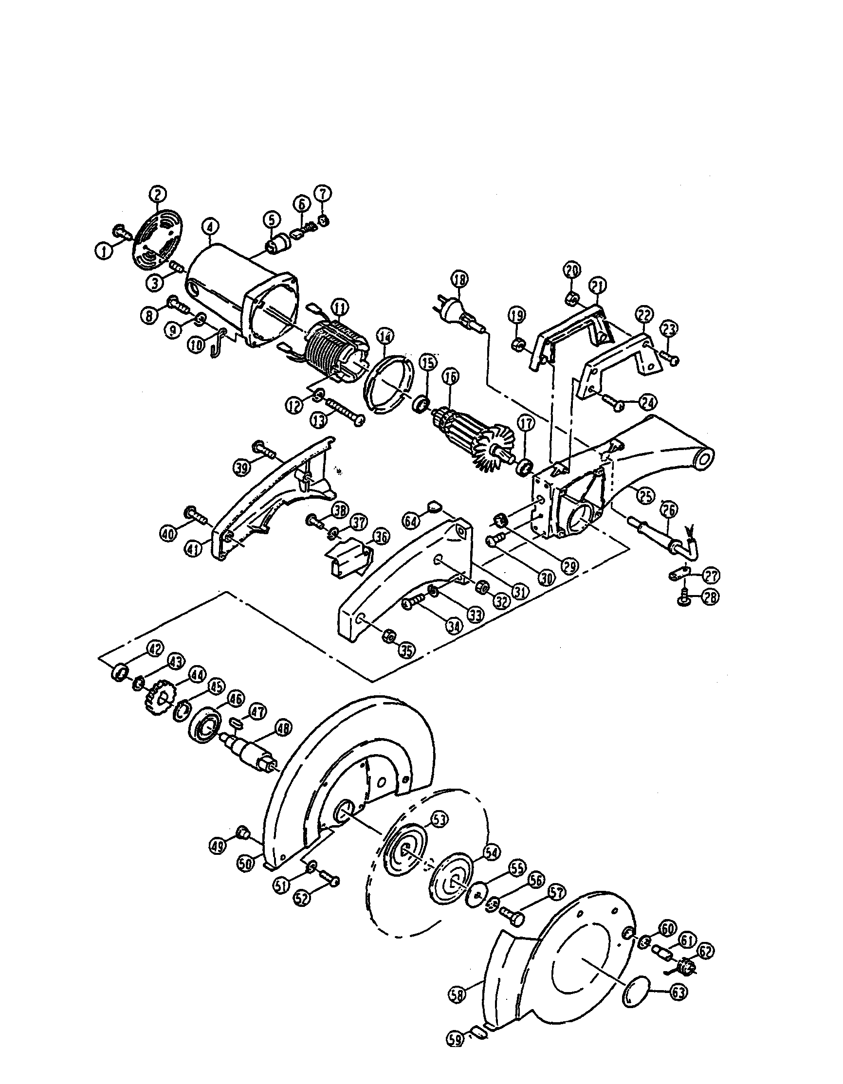 Motor/blade cover