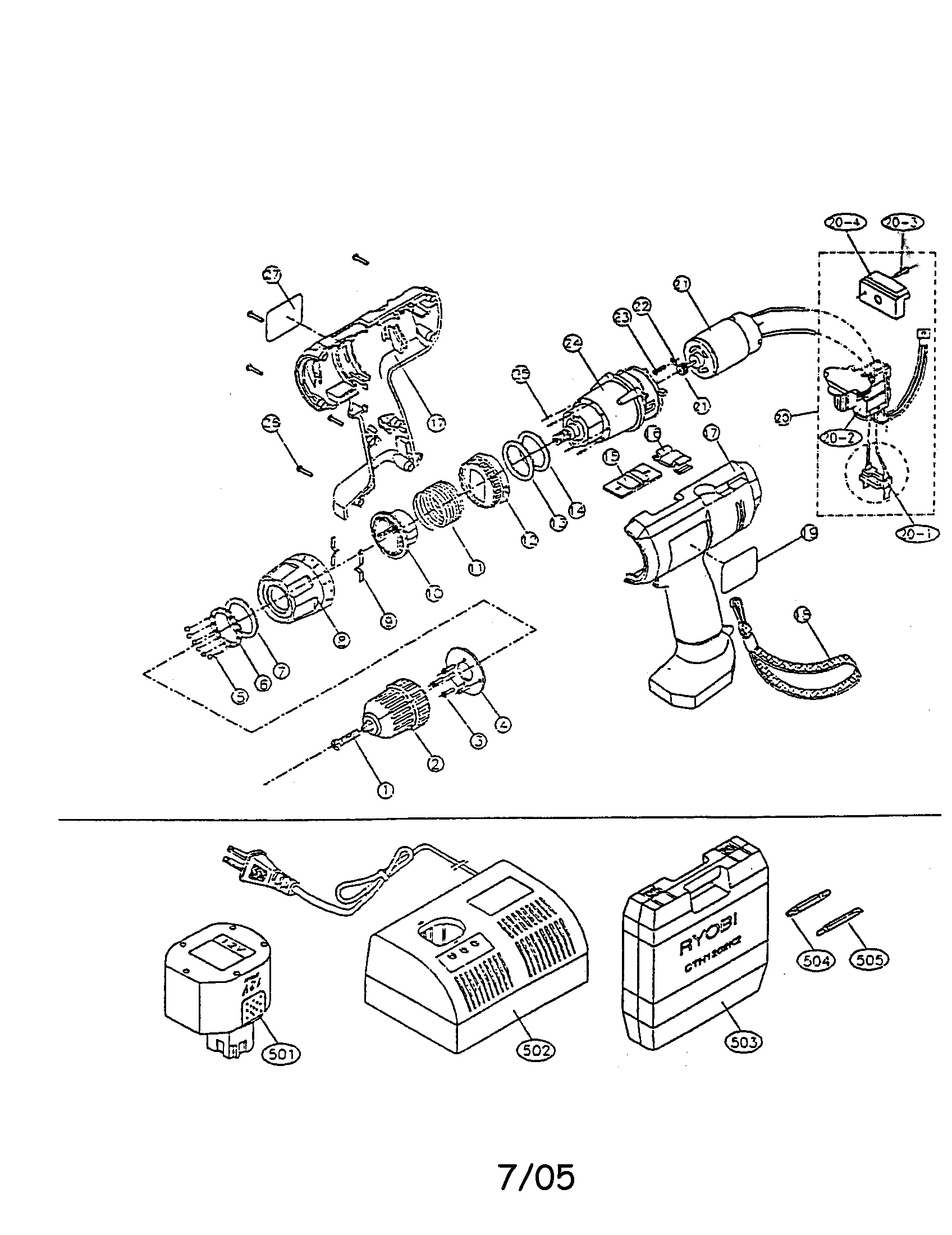 12V/14.4 V CTR HANDLE DRILL