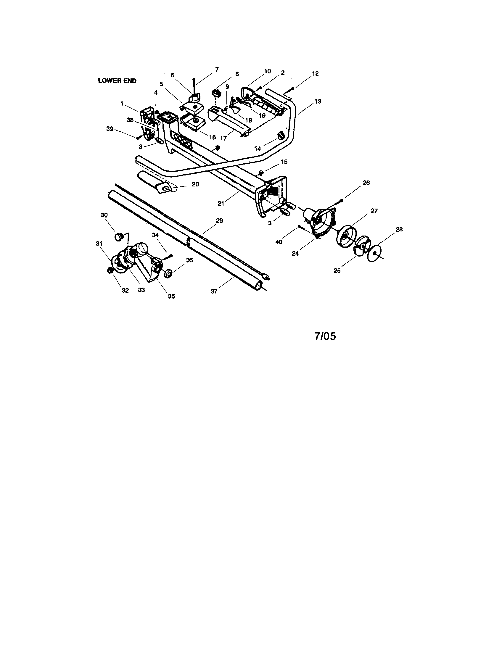 Clutch/handle/housing/gearbox