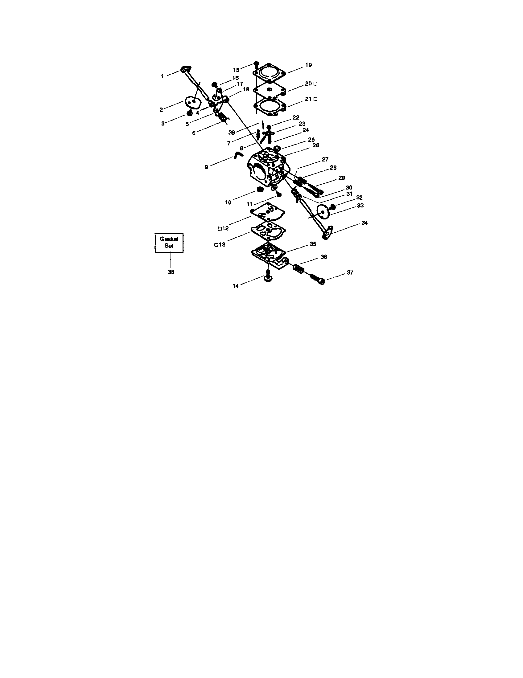 Choke shaft/fuel system