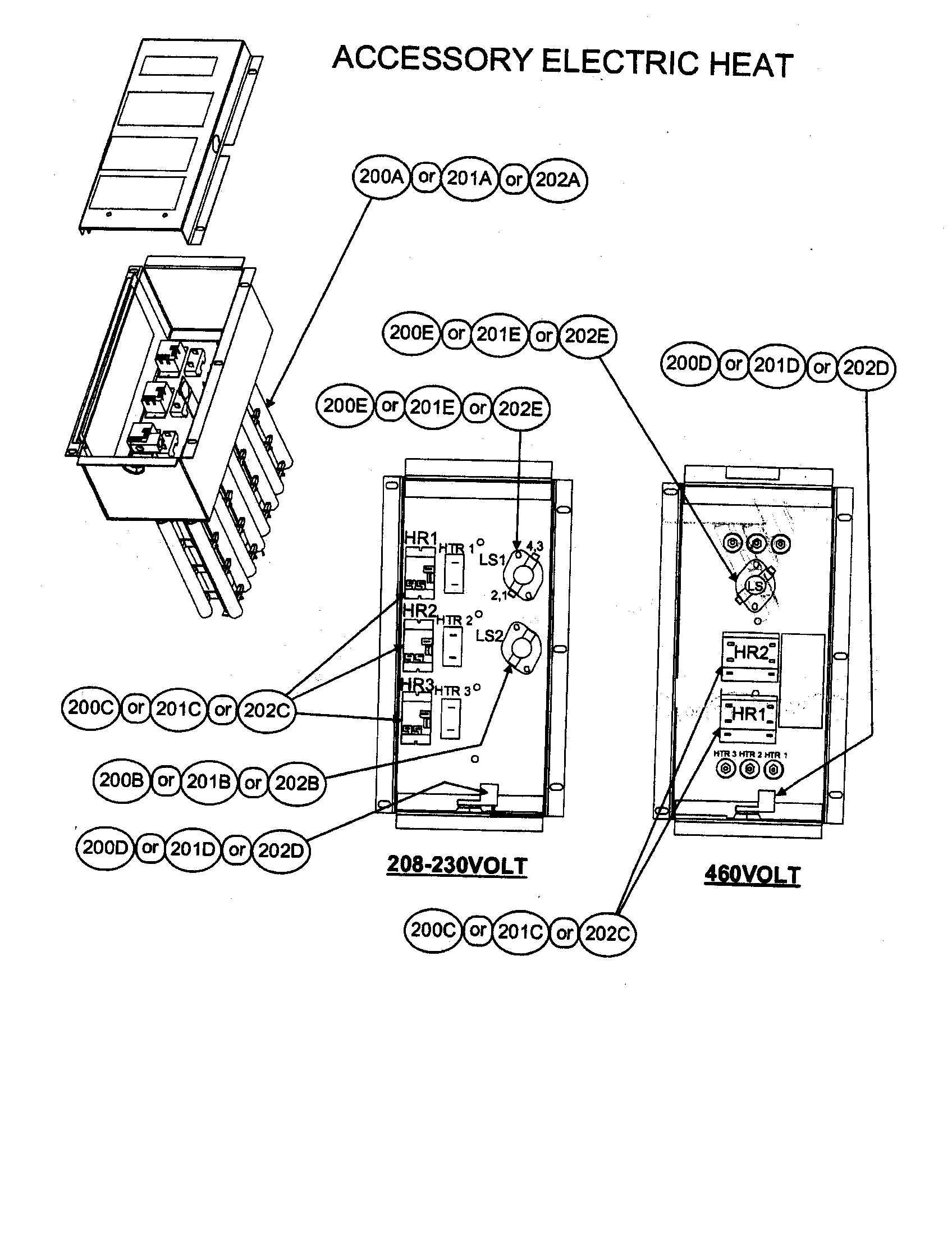 Accessory electric heat