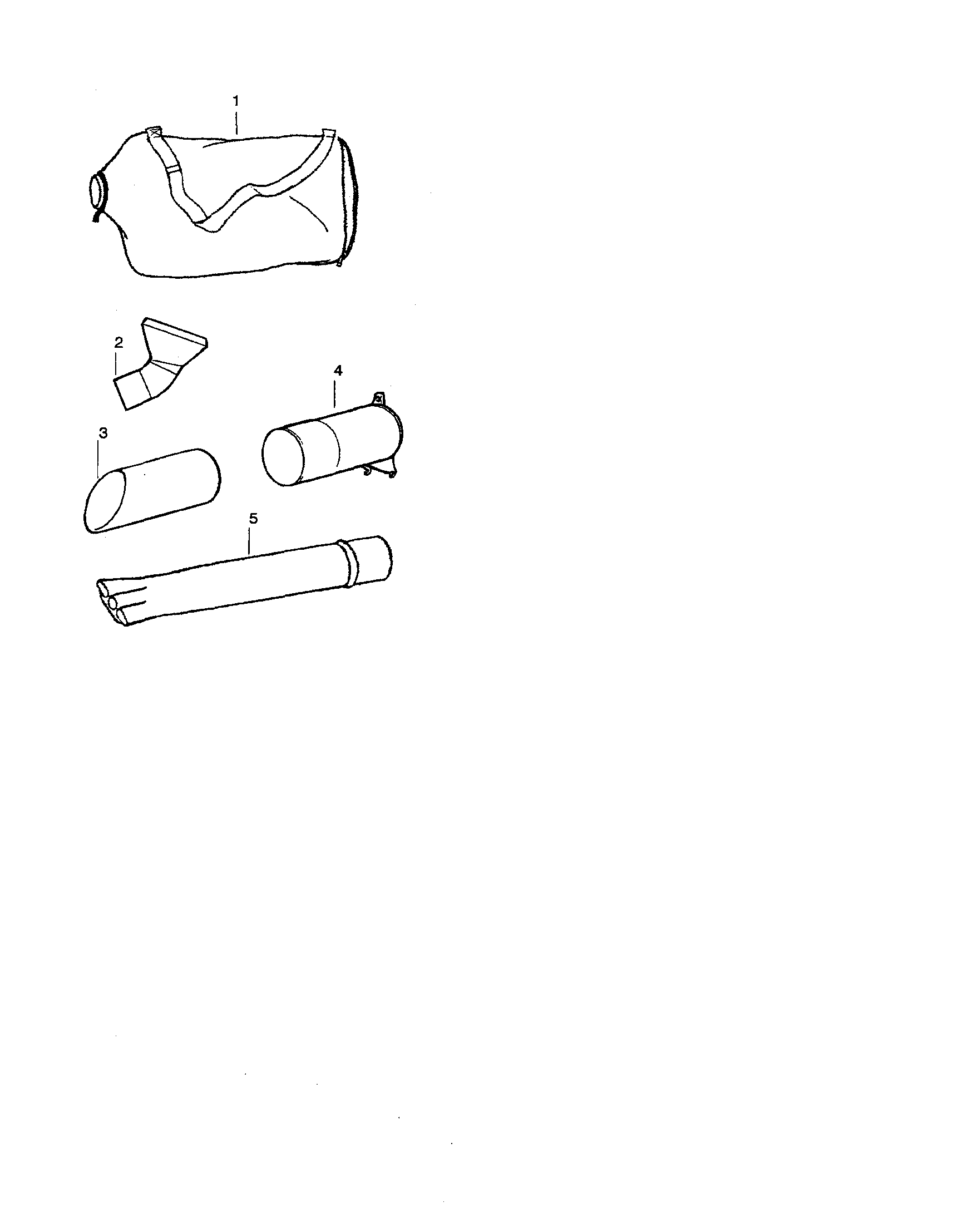 Bag and tubes
