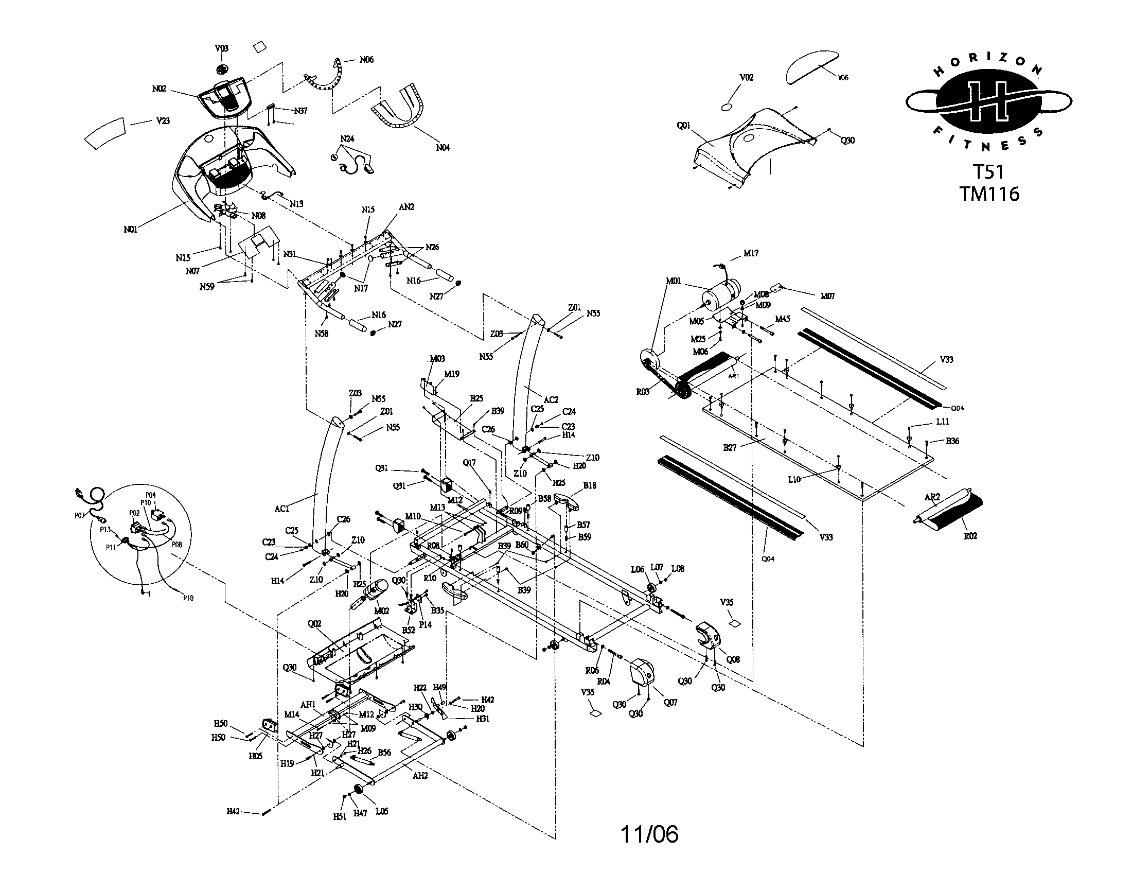 Horizon treadmill