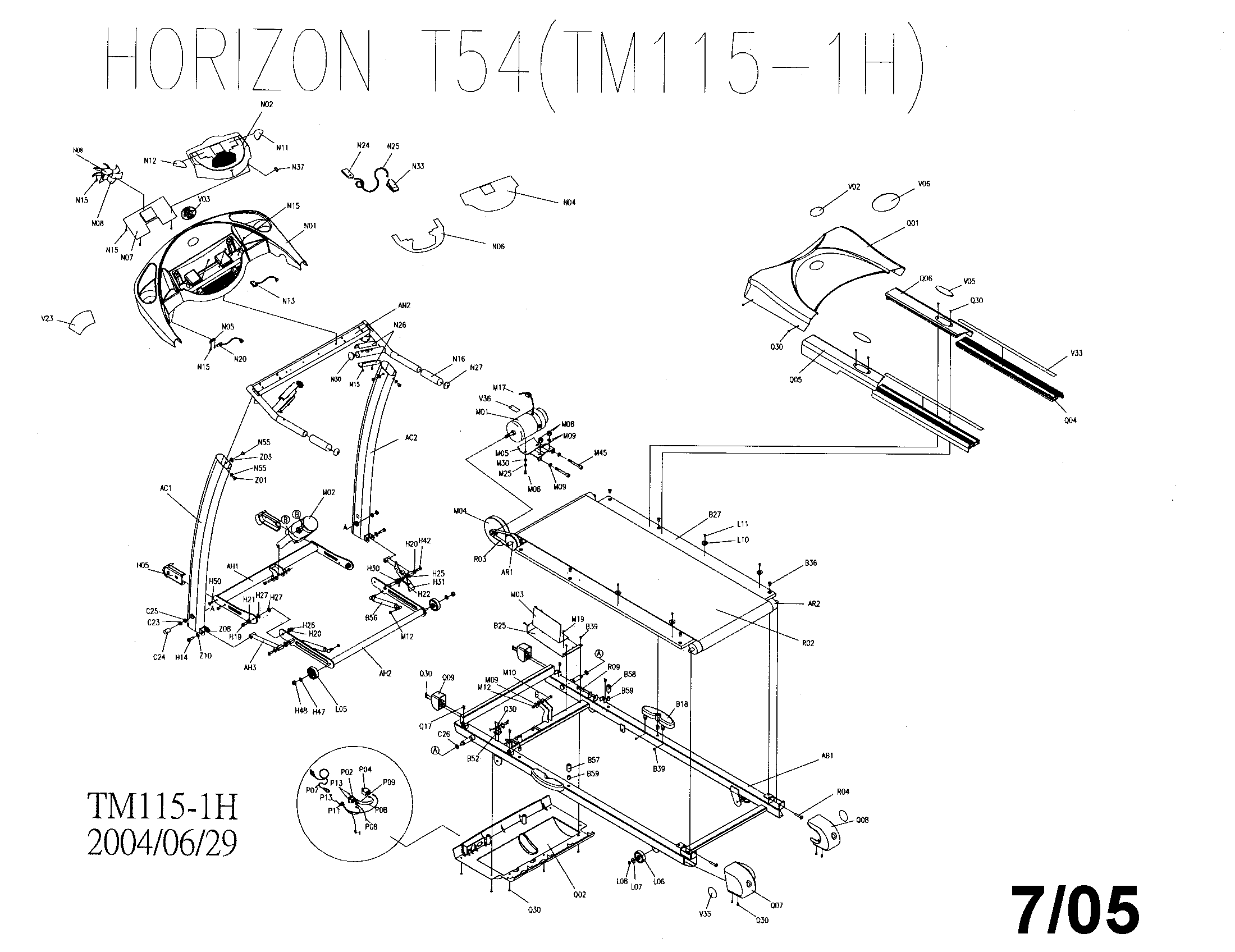 Horizon treadmill