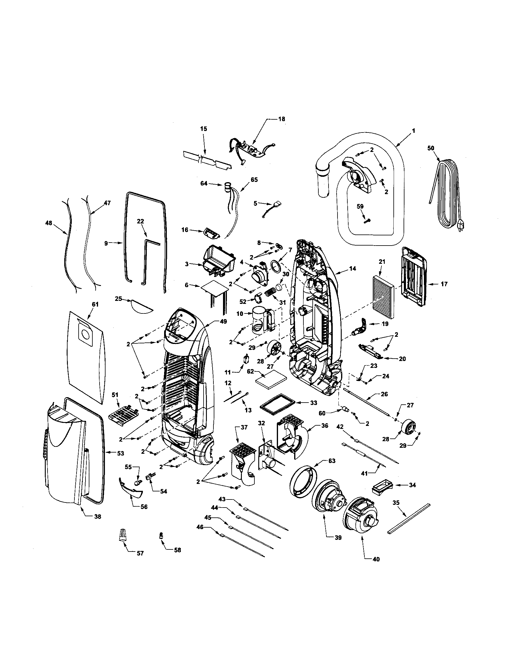 DUST COMPARTMENT AND MOTOR