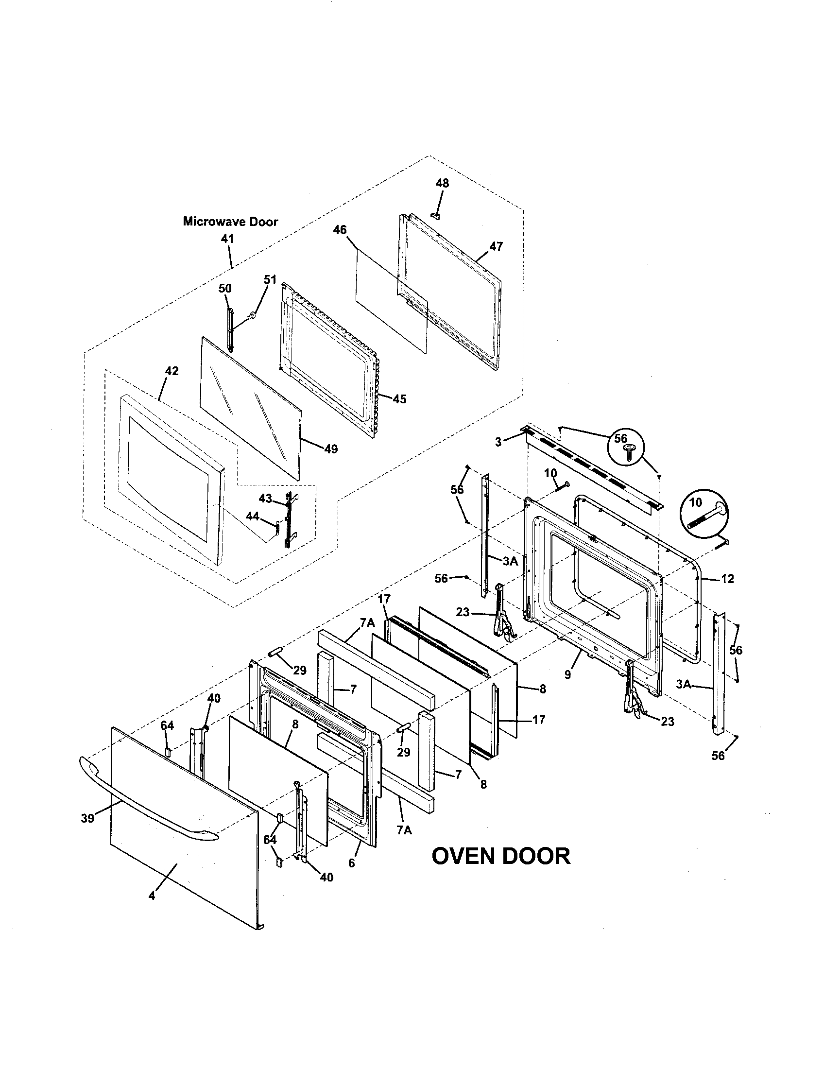 MICROWAVE AND OVEN DOORS