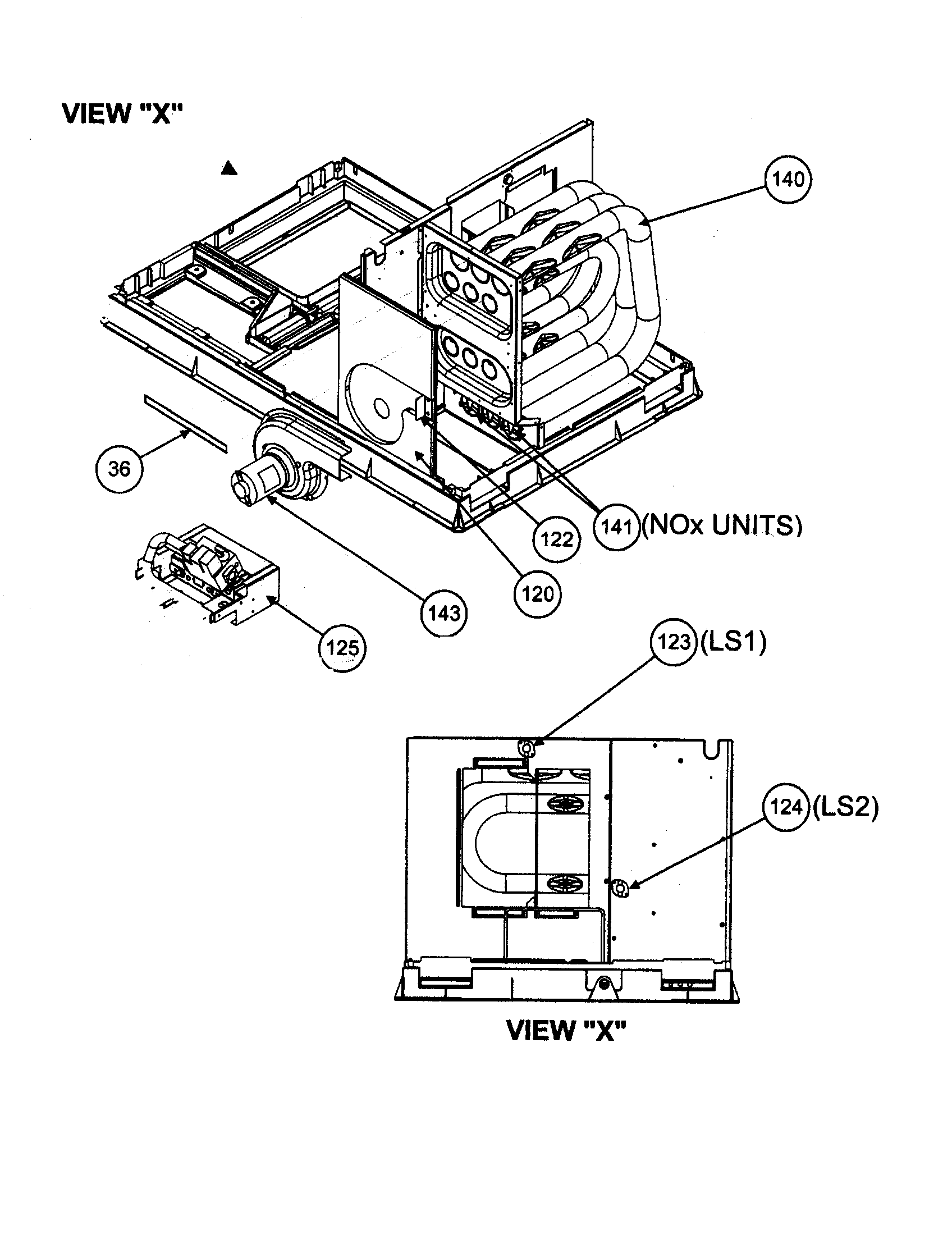 Gas section/insulation/blower