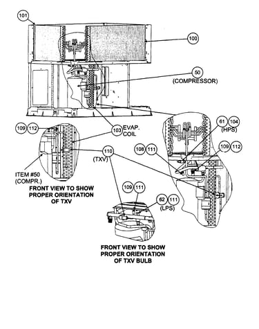 Coil, cond./coil, evap./valve