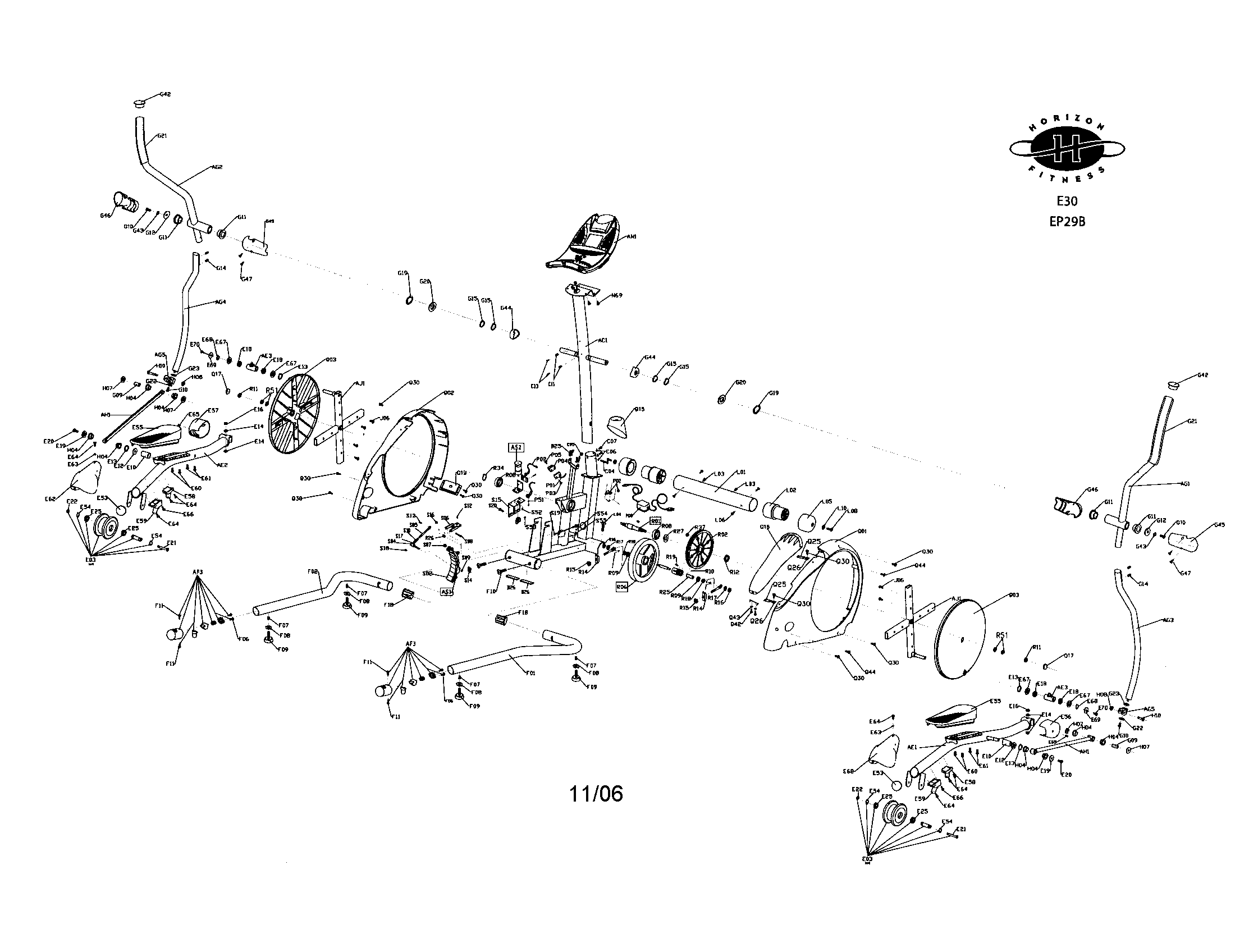 Elliptical assembly