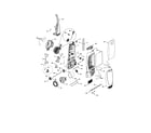 Kenmore 11636822500 dust compartment and motor diagram