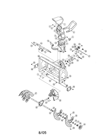 Chute/auger housing