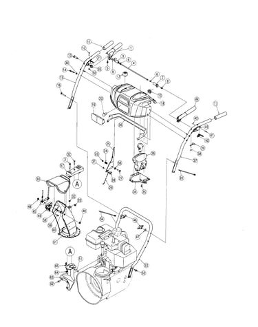 Handle/upper chute