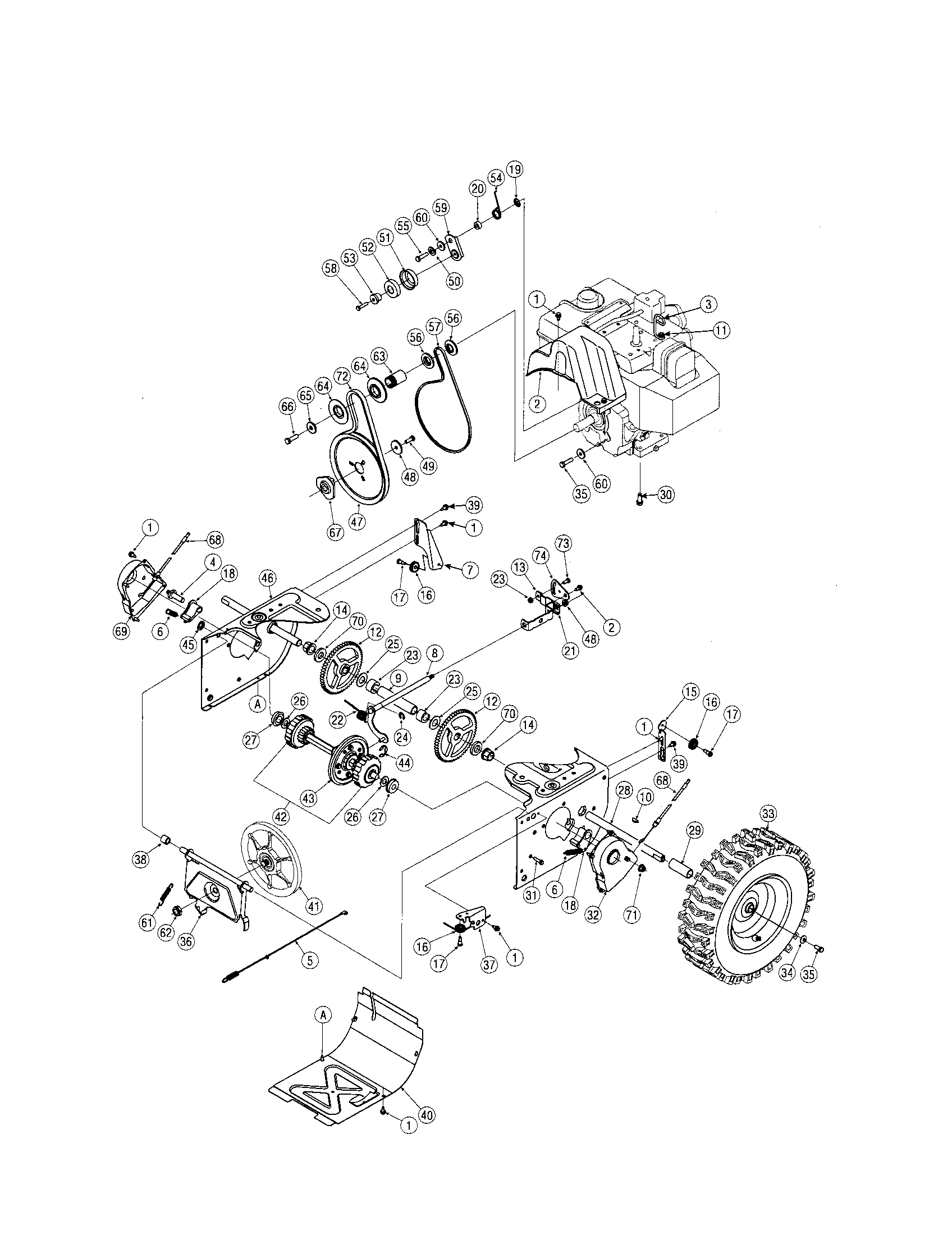Wheels/drive clutch