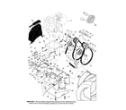 Craftsman 917881151 chassis/engine/pulleys diagram