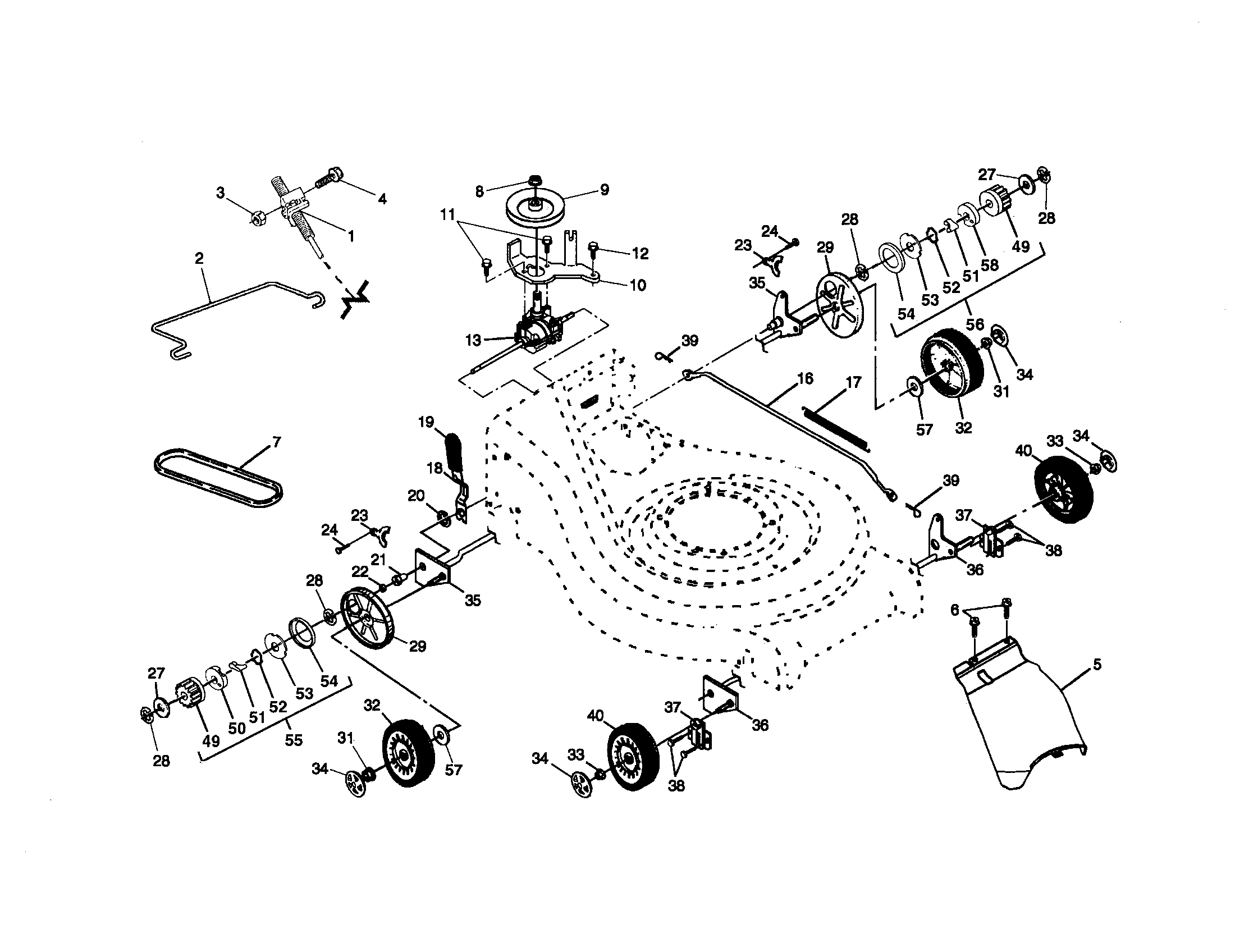 Wheel/tires/drive shaft