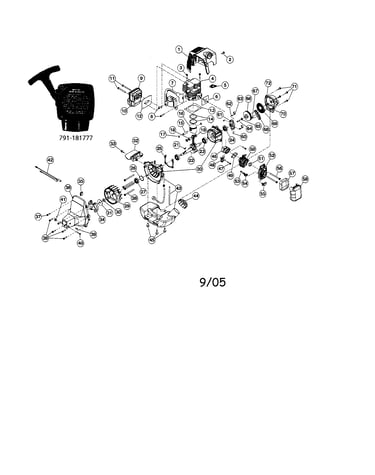 Cylinder/crankcase/muffler