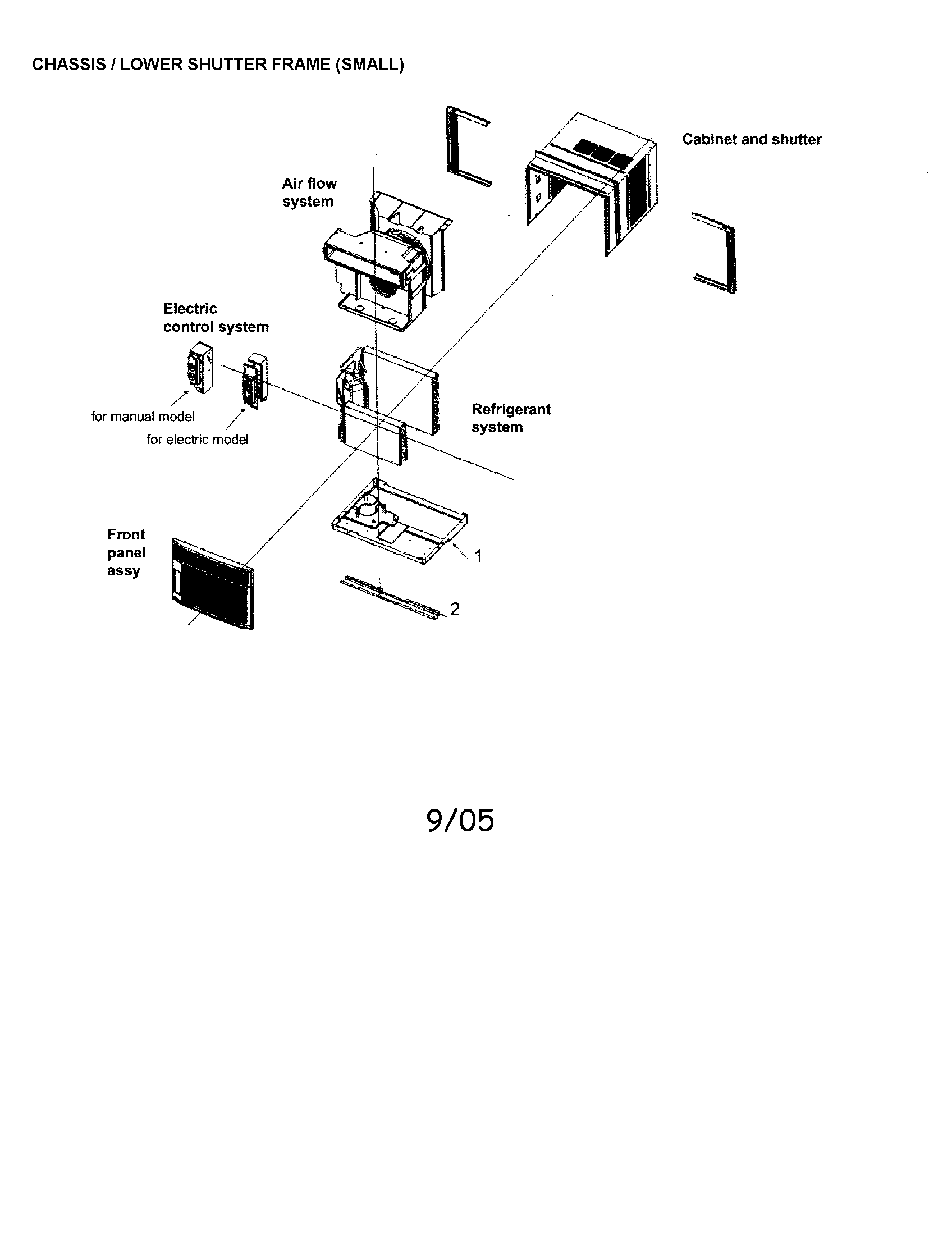 CHASSIS/LOWER SHUTTER FRAME (SMALL)