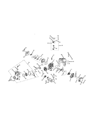 Short block/carburetor/crankcase