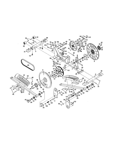 Frame/pedals/flywheels