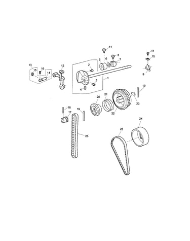 Upper shaft unit/timing belt