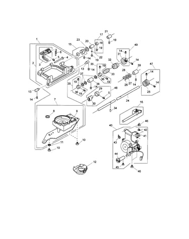Feed rock shaft / hook race unit