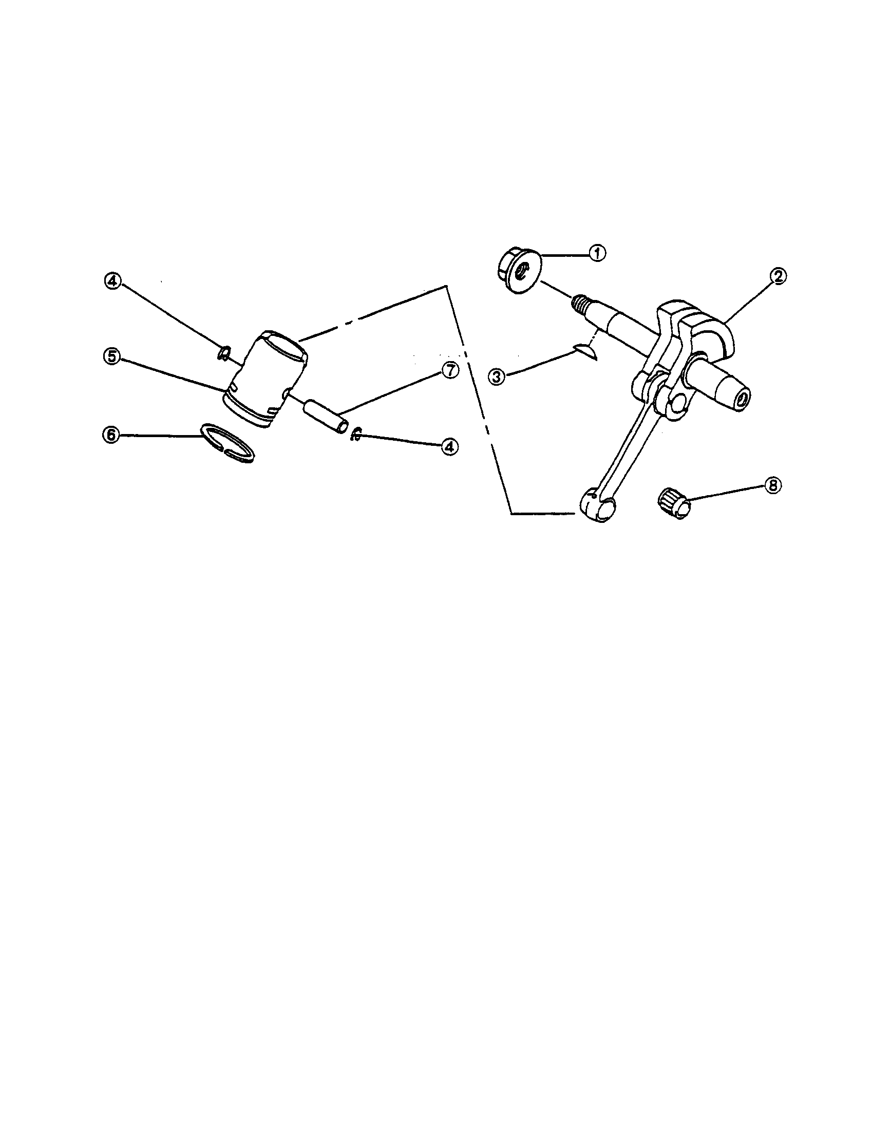Crankshaft and piston system