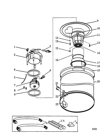 Dry vac assembly