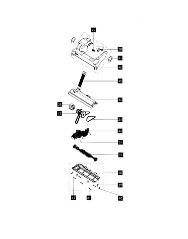 Cleaner head/agitator/brush housing