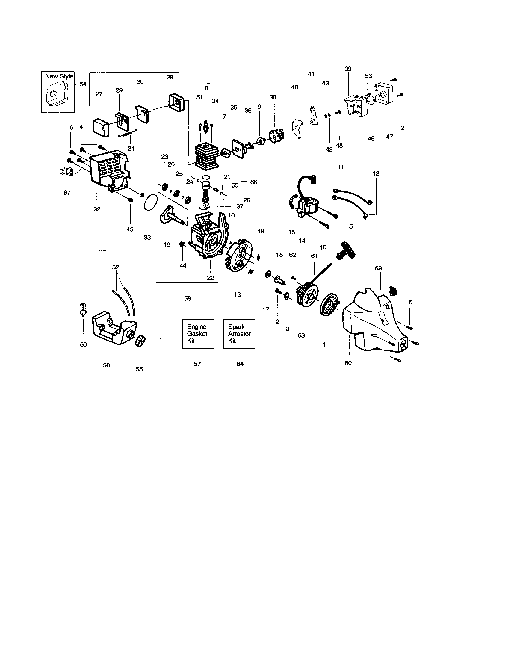 Cylinder/crankshaft/crankcase