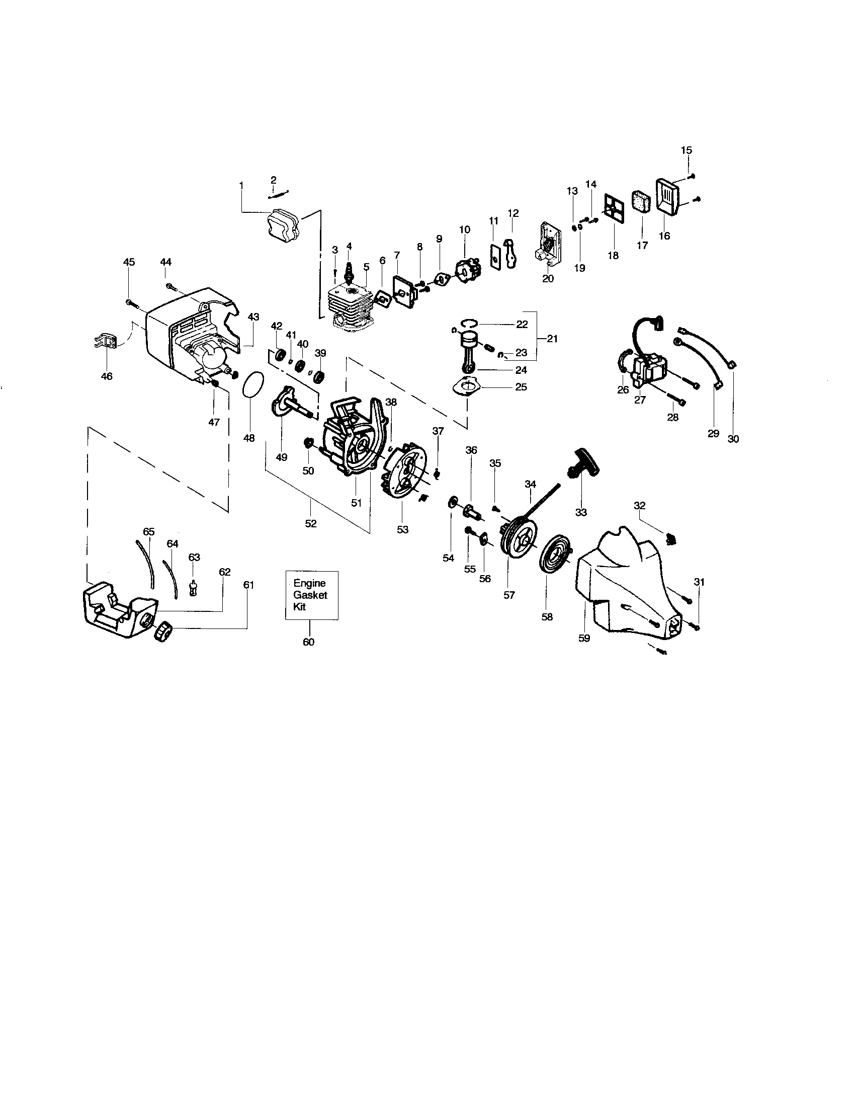 Cylinder/crankshaft/crankcase