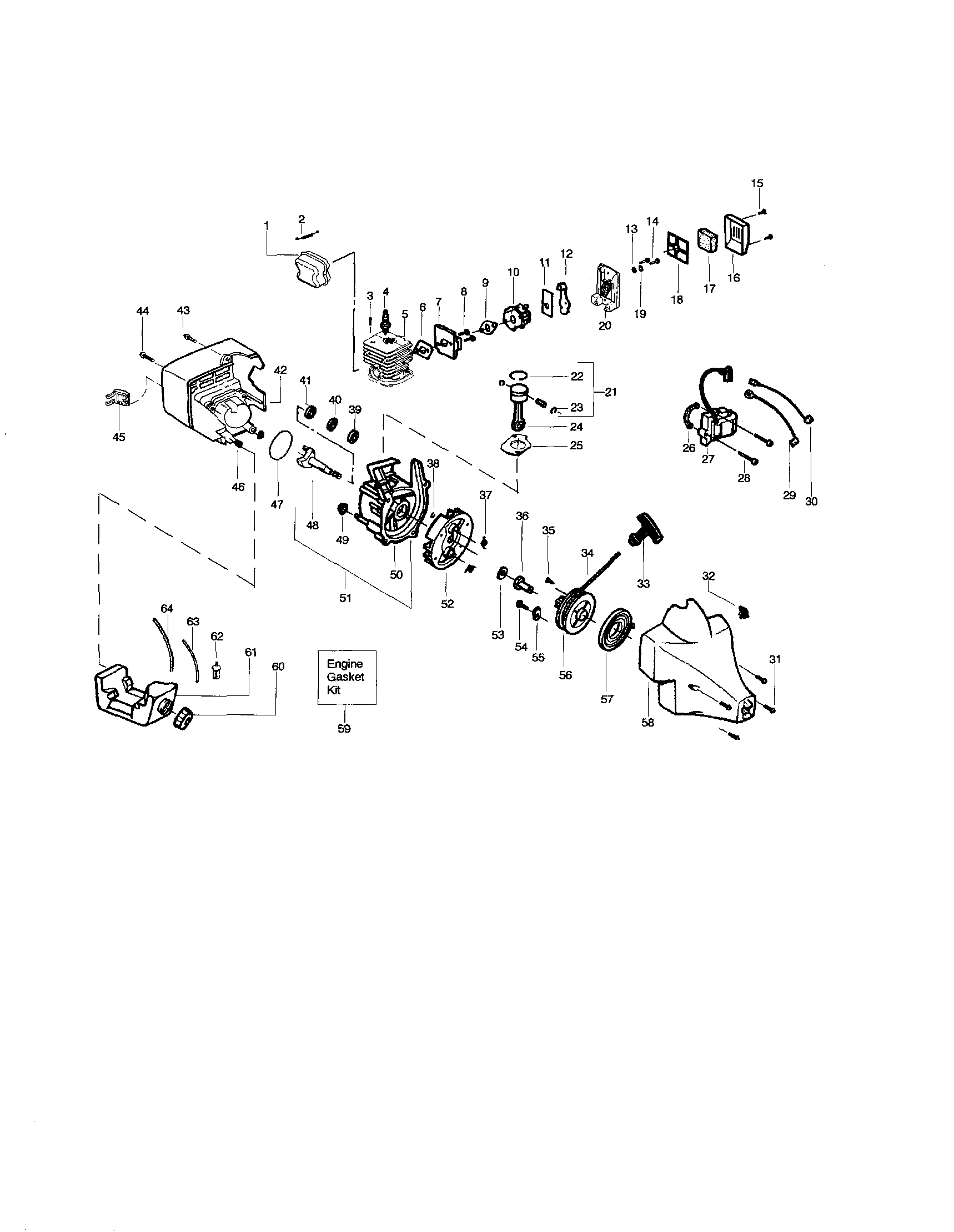 Cylinder/crankshaft/crankcase