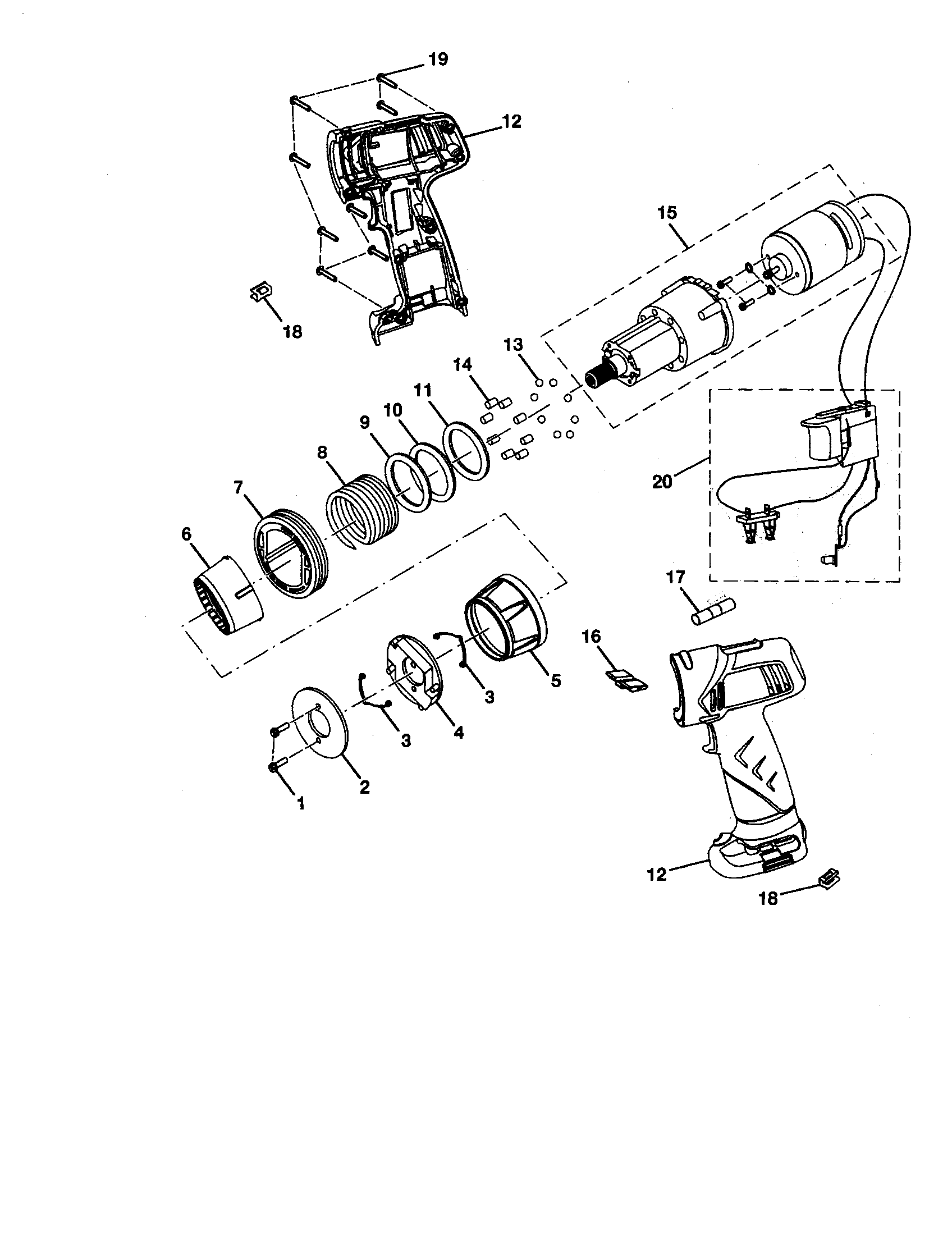 Handle/motor/gear/housing